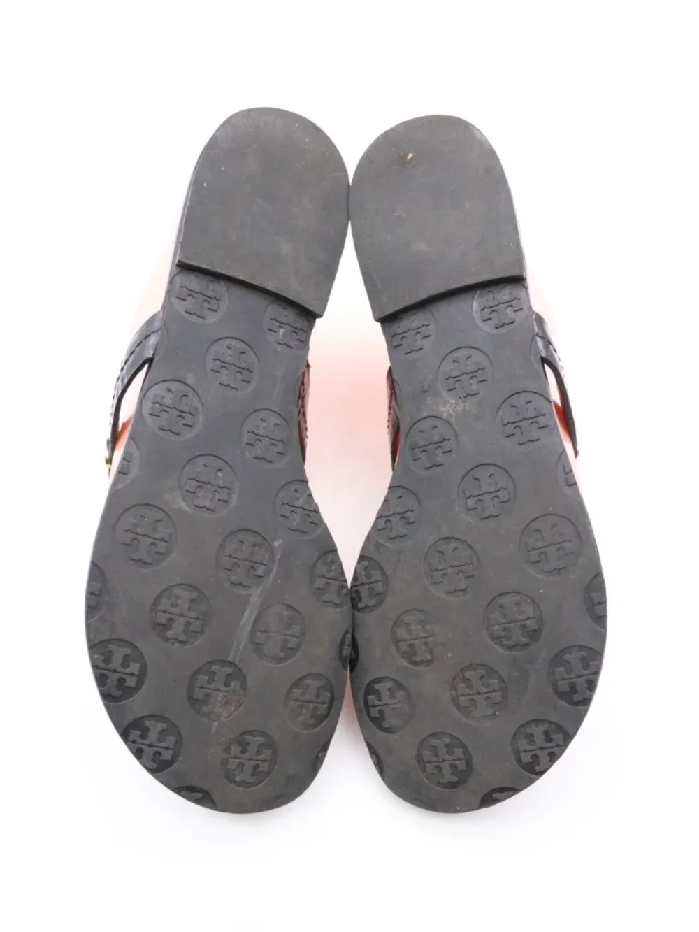 Tory Burch Miller Sandals Women's Size 6 M Patent Leather Black Casual Shoes